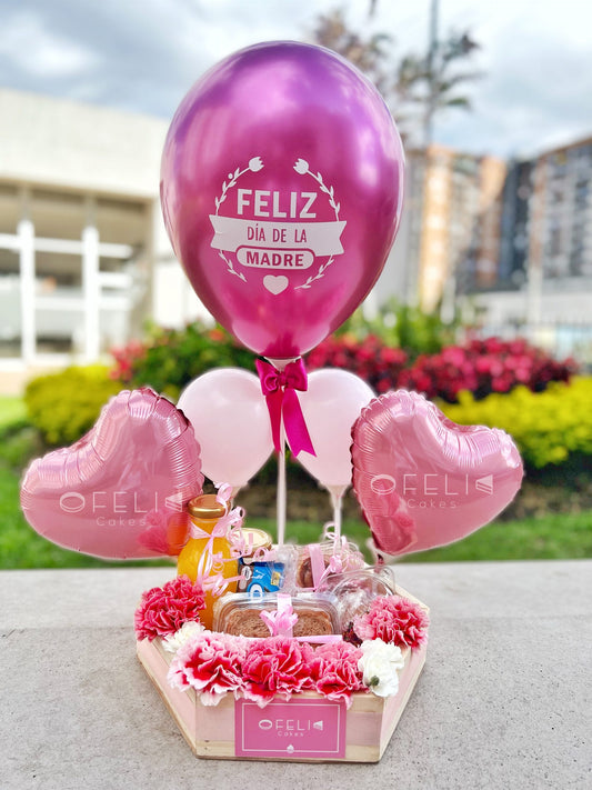 Desayuno Hexágono floral