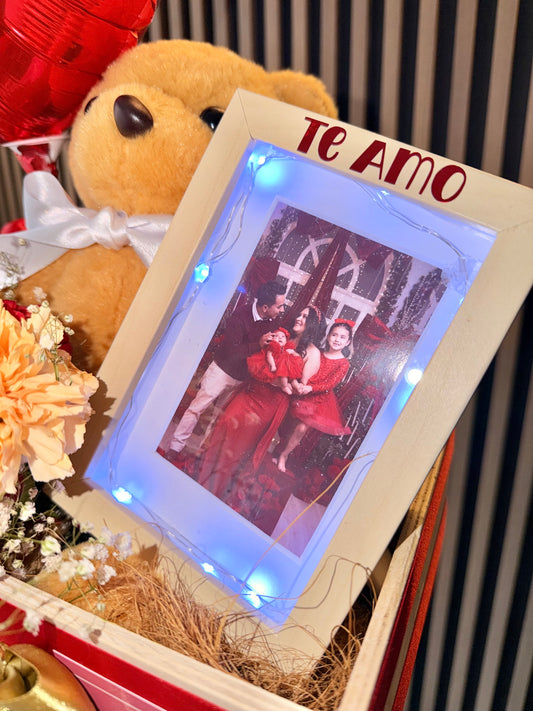 Regalo Personalizado con Foto, Peluche y Flores