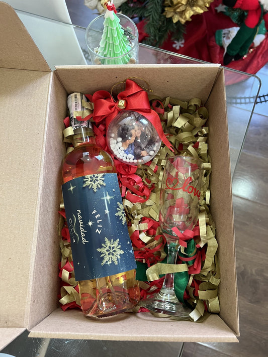 Ancheta de navidad Vino rosado